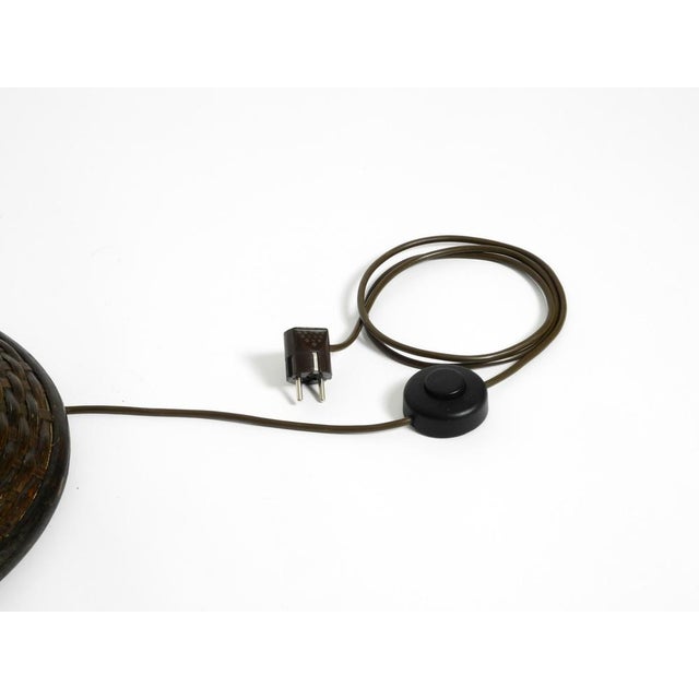 Pop Art Tulip Floor Lamp with Dark Brown Wicker Frame and Acrylic Glass Shade, 1970s For Sale - Image 17 of 18