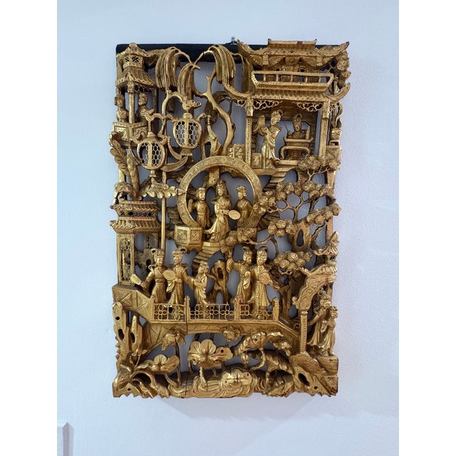 Early 20th Century Asian Giltwood Panel For Sale In Los Angeles - Image 6 of 6