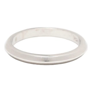 Knife Edge Band Ring, Platinum, Ring Size 5.25 For Sale