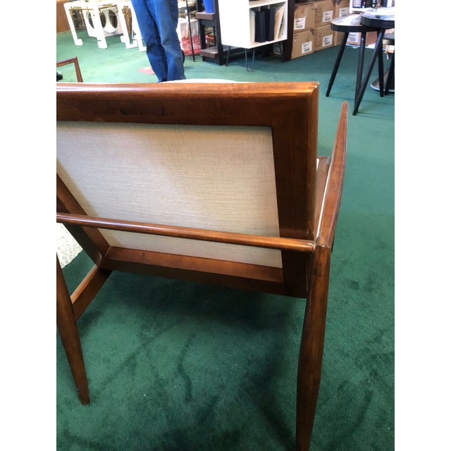 2020s Modern History Brachisto Mid Century Modern Lounge Chair Walnut/Off-White For Sale - Image 5 of 6