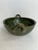 1970s Rustic Oaxacan Barro Verde Pottery Serving Bowl With Handles Green Glazed Incised Floral Earthenware Oaxaca Mexico For Sale - Image 5 of 8