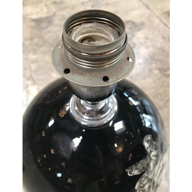 Black 1980s Vintage Fornasetti Style "Michelangelo Works" Table Lamp For Sale - Image 8 of 11