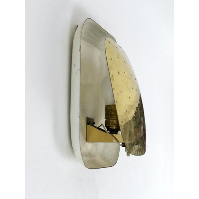 Mid-Century Modern Perforated Brass Sconce, Germany, 1960s For Sale - Image 9 of 18