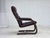 Animal Skin Scandinavian Lounge Chair in Brown Leather and Bentwood, 1970s For Sale - Image 7 of 18