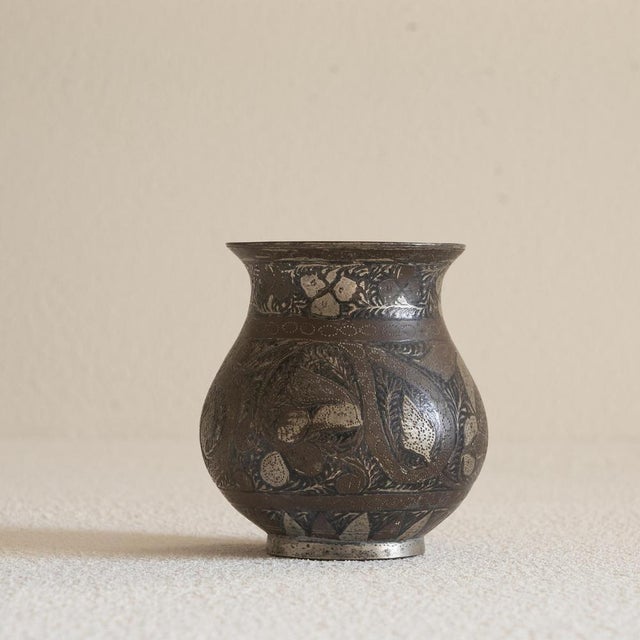 Small Pyriform Bidri Vase, 1950s For Sale - Image 4 of 12