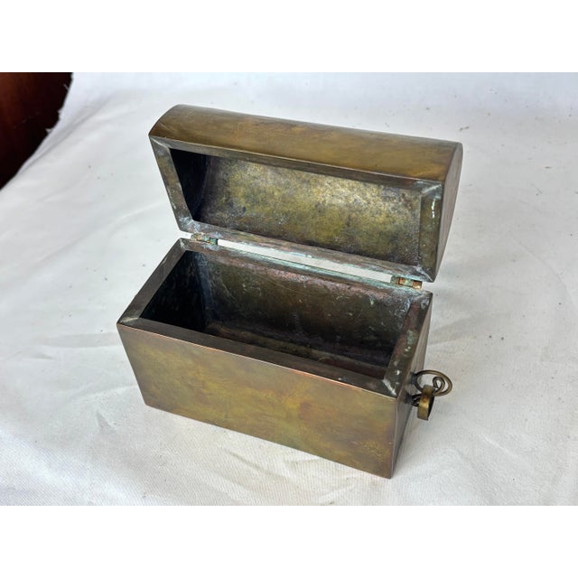 1990s Vintage Brass Table Casket For Sale - Image 10 of 10