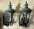 1940s Timeless Elegance: Pair of Antique Verdigris Brass Wall Lanterns For Sale - Image 5 of 12