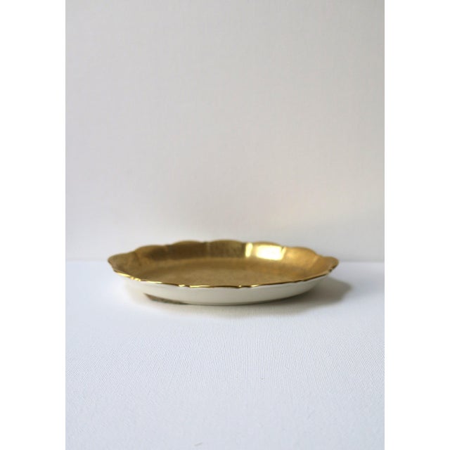Gold Porcelain Jewelry Dish For Sale - Image 10 of 11