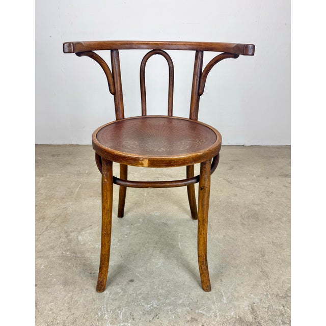 Thonet Antique Bentwood Thonet Style Accent / Corner Chair by Luterma, Estonia For Sale - Image 4 of 12