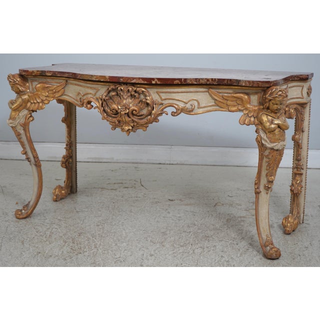 Age: C.1850-1900 Details: Outstanding Full Winged Cherubs Fine Carved Details High Quality Construction Queen Anne Legs &...