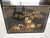 Vintage Chinese Asian Chinoiserie Floral Cabinet ~ Black Lacquered Side Table For Sale In Los Angeles - Image 6 of 15