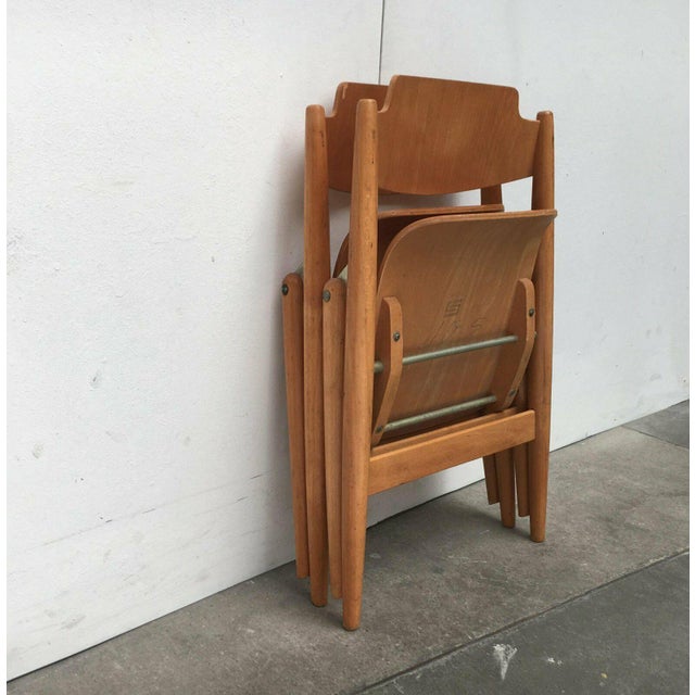Very rare children's folding chairs from Wilde+Spieth based on a design by Egon Eiermann from the 1950s. According to W+S,...