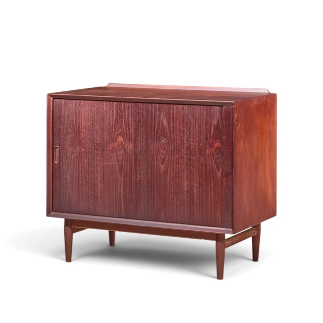 Mid-Century Modern Arne Vodder for Sibast Mid Century Danish Teak Tambour Door Cabinet Credenza For Sale - Image 3 of 8