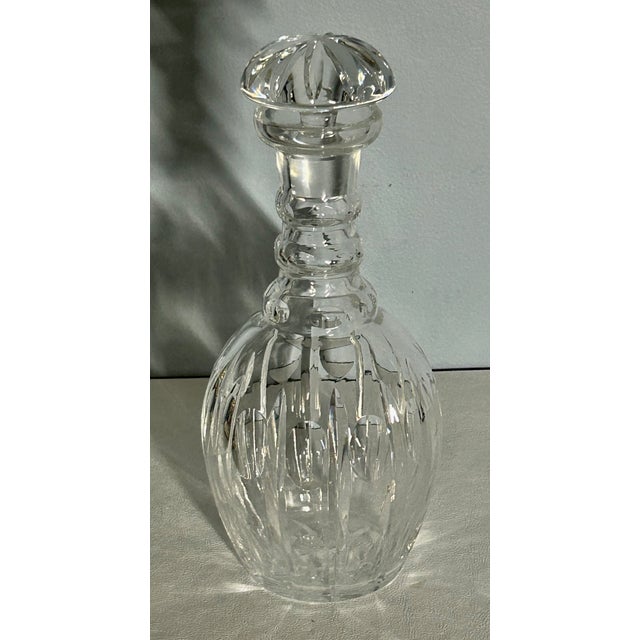Vintage Traditional Style Cut Crystal Decanter W/Stopper For Sale - Image 9 of 15