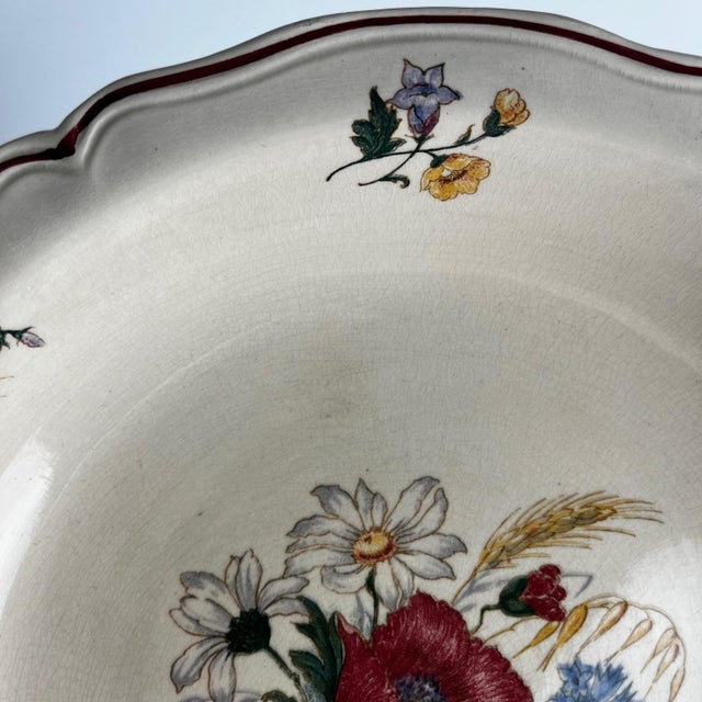 Ceramic Agreste Saladier Plate Sarreguemines, 1930s For Sale - Image 7 of 8