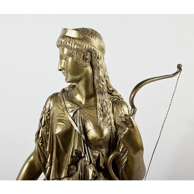 Peiffer, Diana the Hunter, Late 19th Century, Bronze For Sale - Image 12 of 18