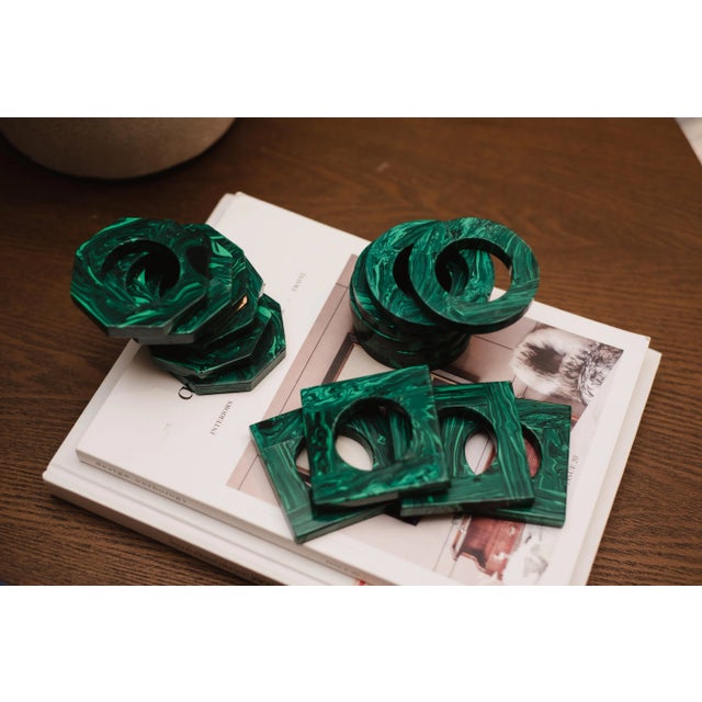 Our luxurious Malachite Napkin Rings are the perfect finishing touch for a beautiful table. They come in three different...