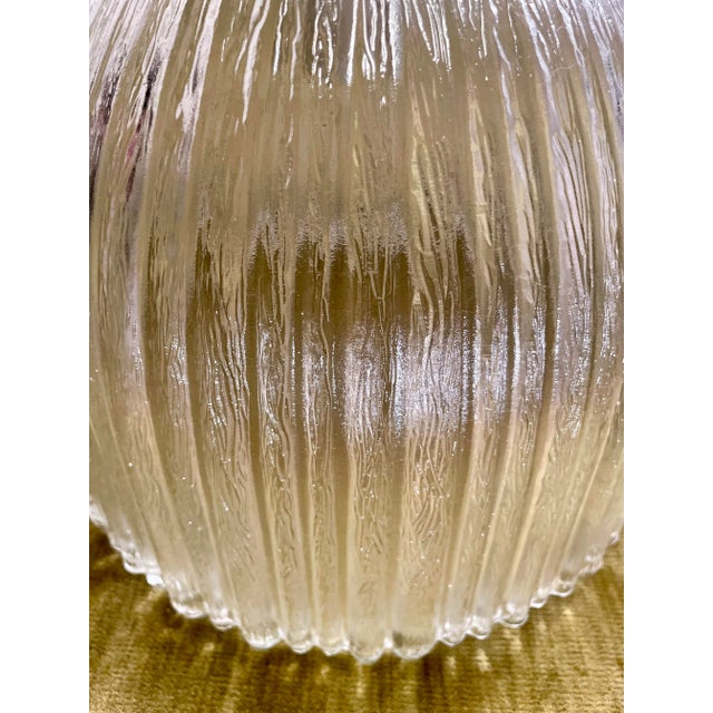 Large Midcentury Glass Dome Pendant Light For Sale - Image 10 of 12