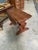 Small provincial Italian walnut drop leaf table. Small enough to be used as a coffee table. 32”dia x 22”h