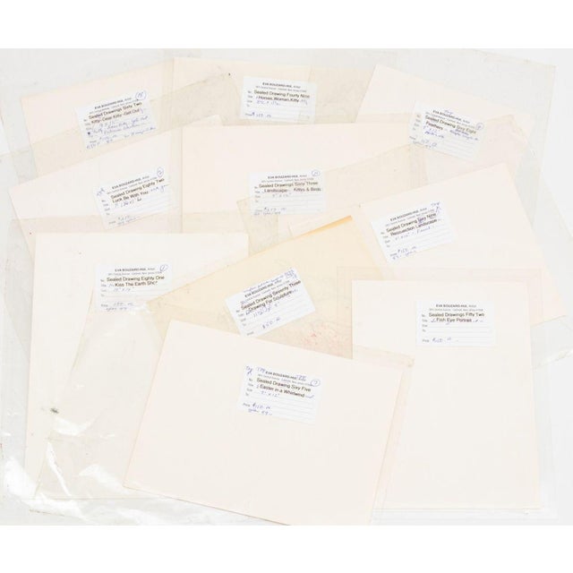 Eva Bouzard-Hui (American, 1936-2023), Ten Surrealist Compositions, Graphite on Paper, each with title and label to...