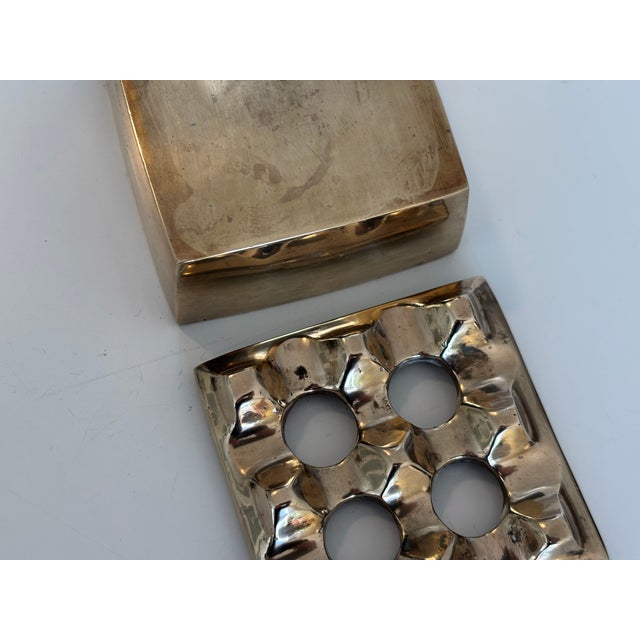 Vintage Ultima 15 Ashtray in Brass by Holger Bäckström and Bo Ljungberg, 1970s For Sale - Image 6 of 9