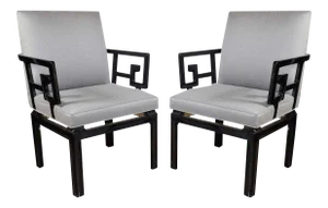 Michael Taylor Far East Baker Occasional Chairs - a Pair