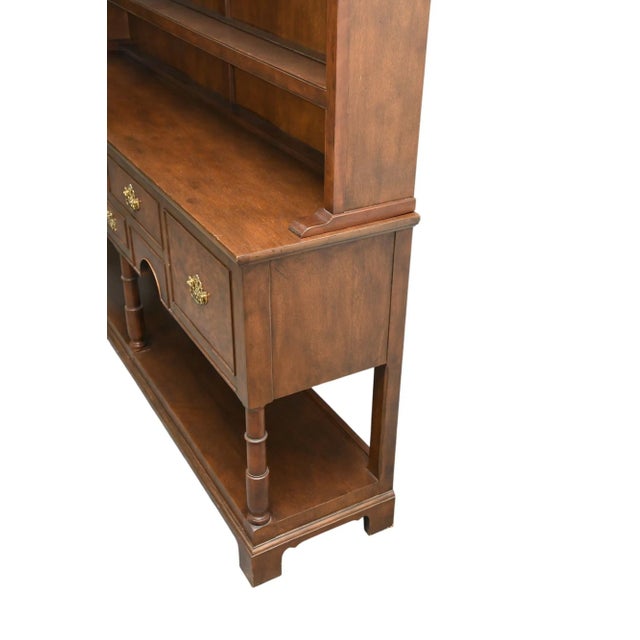 1950s 1950s 6 Ft Baker Colonial Style Cupboard Shelves Welsh Dresser For Sale - Image 5 of 6