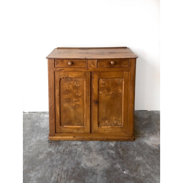 Late 19th Century Antique Late 19th Century French Elm Cupboard For Sale - Image 5 of 13