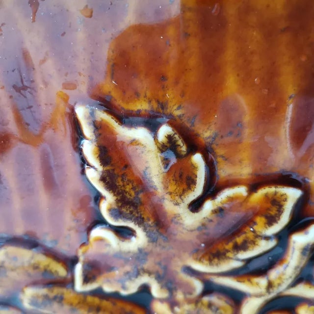 1950s Mid-Century Large Spanish Glazed Terracota Ceramic Natur Morte Art Tile, 1950s For Sale - Image 5 of 9