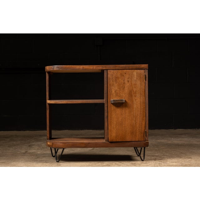 Mid Century Wooden Side Cabinet With Hairpin Legs For Sale - Image 4 of 6