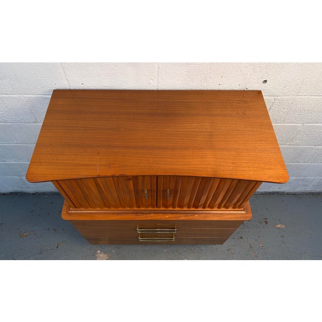 Mid 20th Century Modern Gentleman's Chest Highboy by Young Mfg., Attributed For Sale - Image 10 of 14