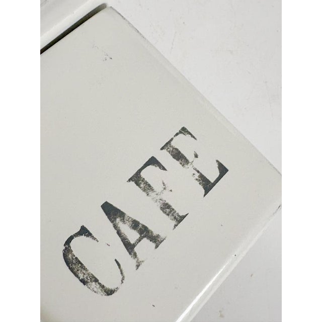 Wood White Wooden and Metal Kitchen Canisters, France, 1950s, Set of 3 For Sale - Image 7 of 9