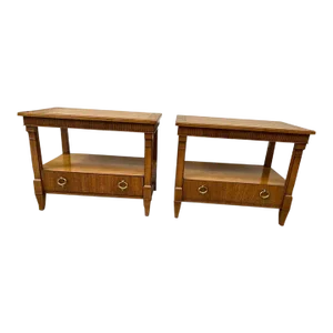 Mid 20th Century Pair of Vintage Baker Furniture Neoclassical Style Side Tables