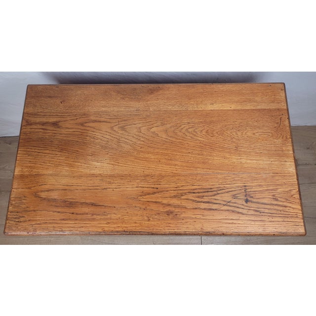 1930s Vintage Pedestal Desk in Oak, 1930s For Sale - Image 5 of 18