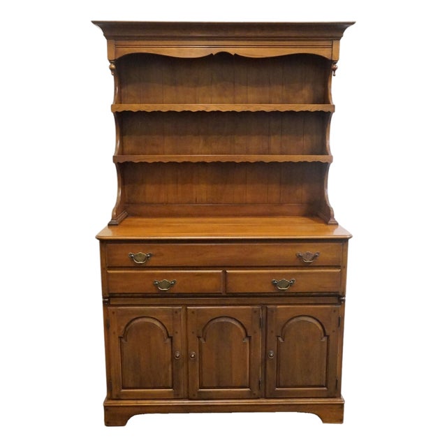 Pennsylvania House Independence Hall Collection Solid Cherry Early American 46" Buffet W. Dutch Cupboard Hutch - Candlelight Finish For Sale