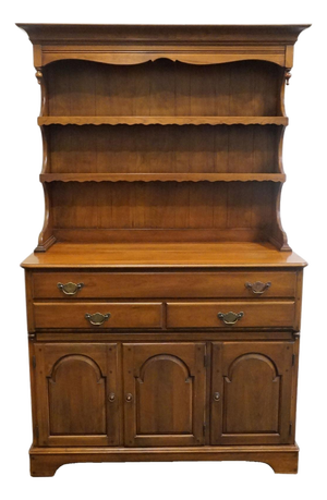 Pennsylvania House Independence Hall Collection Solid Cherry Early American 46" Buffet W. Dutch Cupboard Hutch - Candlelight Finish