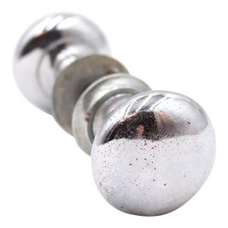 Reclaimed Classic 1.75 In. Chrome Brass Door Knob Set For Sale