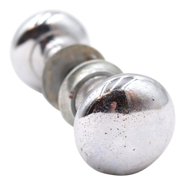Reclaimed Classic 1.75 In. Chrome Brass Door Knob Set For Sale