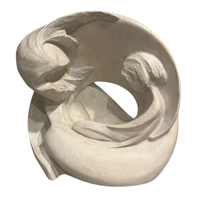 Vintage 1980s Postmodern David Fisher Austin Productions Madonna and Child Ceramic Sculpture For Sale