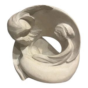 Vintage 1980s Postmodern David Fisher Austin Productions Madonna and Child Ceramic Sculpture