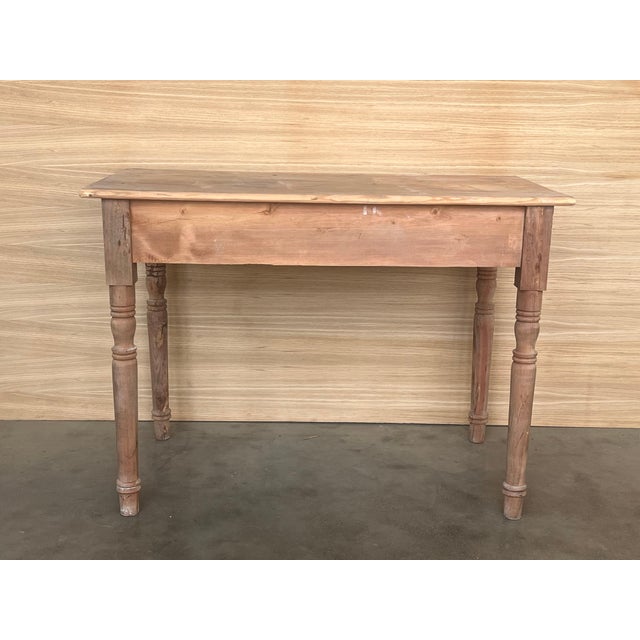 Early 19th Century Spanish Baroque Bleached Side Table with Drawer For Sale - Image 6 of 18