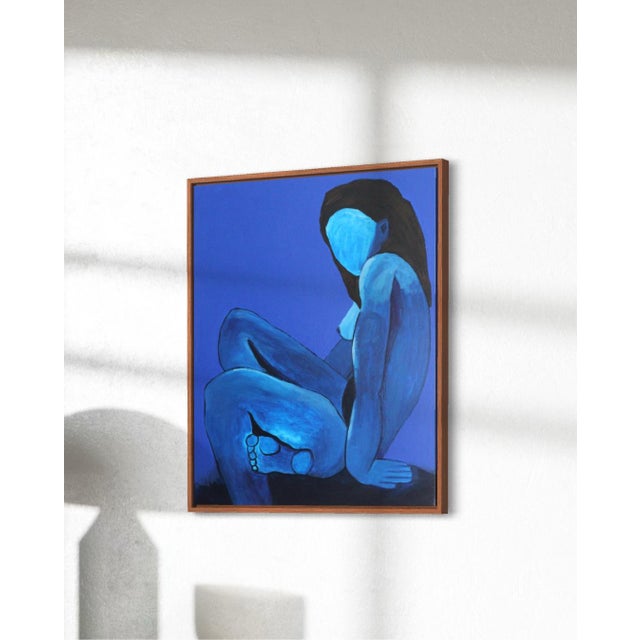 Bodasca, Femme au clair de lune, Acrylic on Canvas For Sale - Image 16 of 18