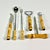 1970s Vintage Hollywood Regency Coastal Boho Chic Bamboo & Stainless Steel Bar Utensil Set - Set of 6 For Sale - Image 9 of 10