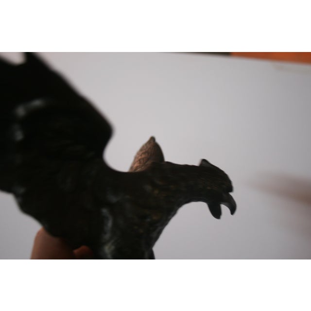 Spectacular Bronze Eagle Sculpture, 1920s For Sale - Image 18 of 18