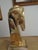 Vintage Hollywood Regency style brass horse head sculpture. It features a sleek, stylized modernist profile. Highly...