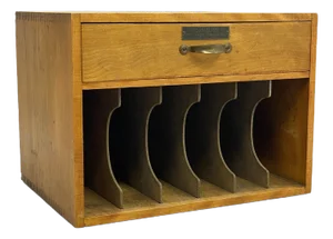 Maple Desk Top Organizer Hudson Valley and Troy Paper Companies
