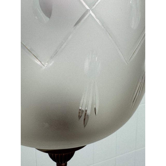 Vintage Glass and Brass Lantern, 1960s For Sale - Image 10 of 15