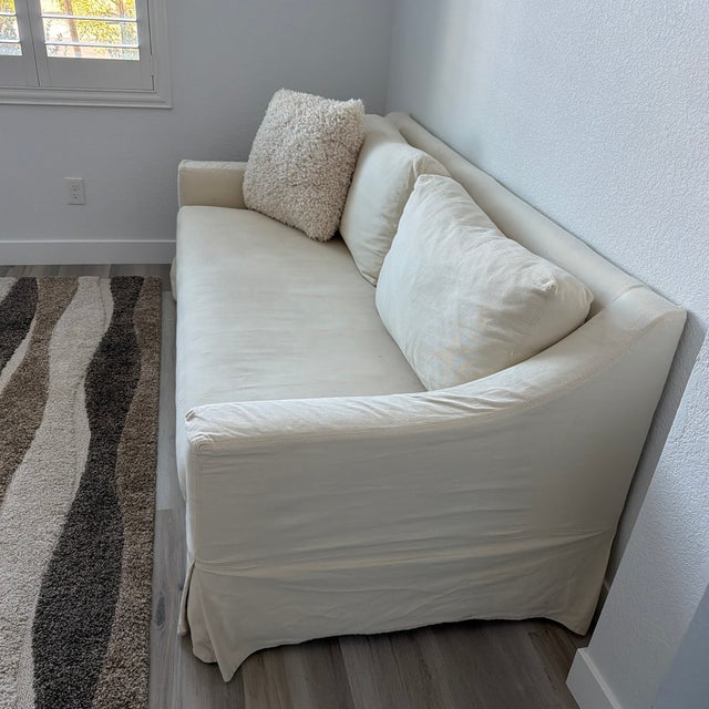 Pottery Barn Pottery Barn York Slipcovered Sofa For Sale - Image 4 of 4