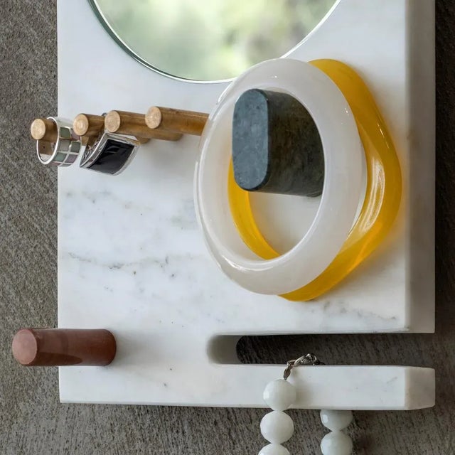 Contemporary Marble Moody Jewelry Door Mirror by Cecilia Alemagna for Kimano For Sale - Image 3 of 5