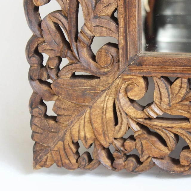 Teak Carved Mirror Frame Chairish